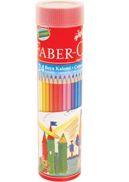 Faber Castell Faber 24'lü Kuru Boya Kalemi Metal Tüp