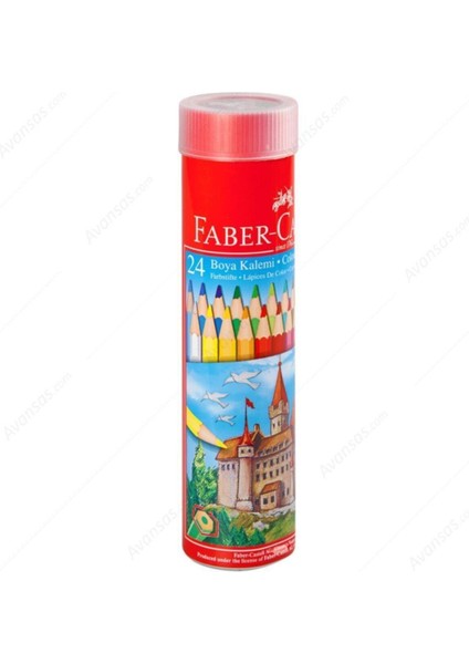 EKS Ticaret Faber Castell 24 Renk Kuru Boya Metal Tüp Kutulu