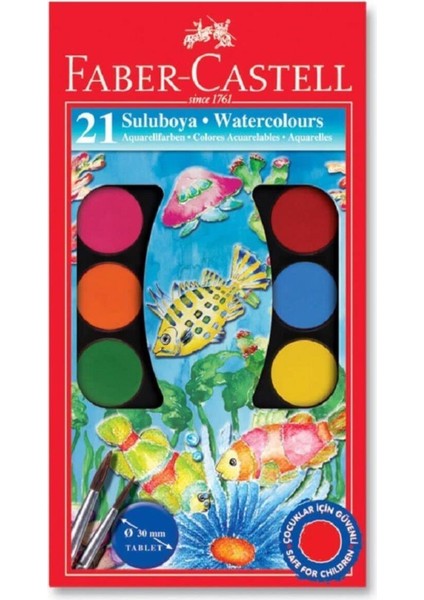 Faber Castell Faber-Castell Suluboya 21 Renk Büyük Boy