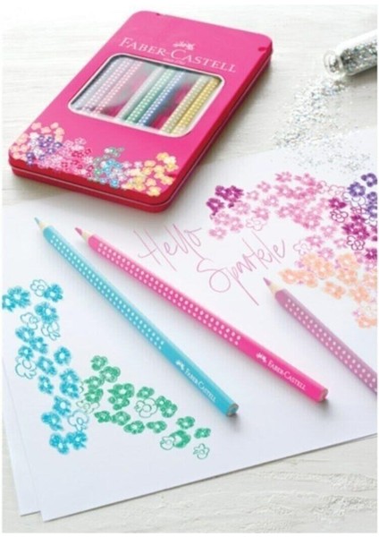 Faber Castell Faber Parlak Renkler Metal Kutu Pembe 12LI modelleri