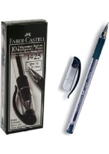 EKS Ticaret Faber Castell Faber-Castell 1425 Iğne Uçlu Tükenmez Kalem Siyah 10'lu Kutu