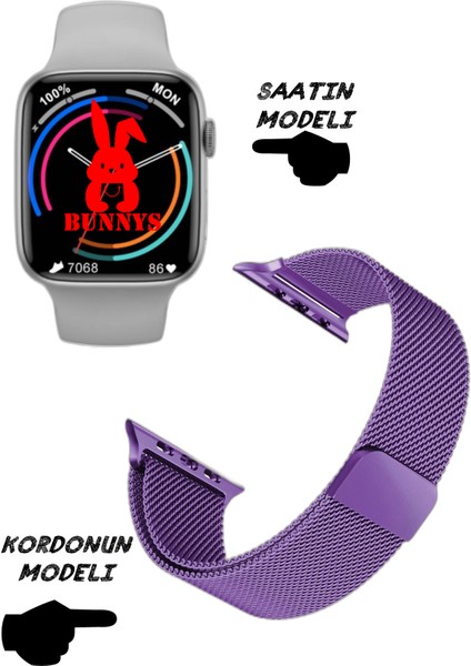 Wacht 8 Pro Akıllı Saat Nfc Özellikli Bt Konuşma Özellikli Akıllı Saat Demir Kordon