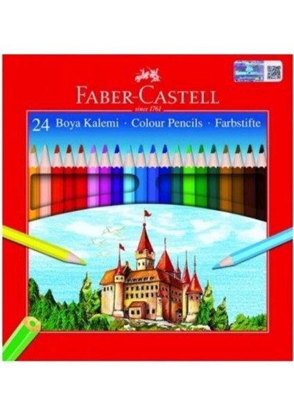 Faber Castell Karton Kutu Kuru Boya Tam Boy 24 Renk