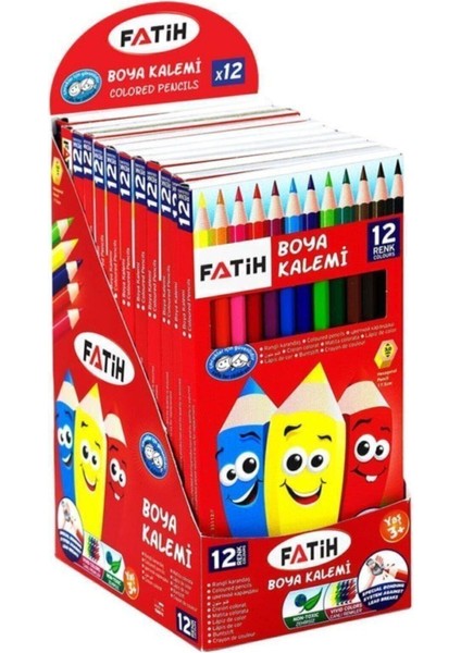 Kalem Fatih Kuru Boya Kalemi Tam Boy 12LI