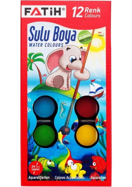 3 Lü Boya Kırtasiye Seti (Kuru+Sulu+Pastel Boya)