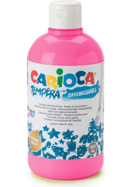 Carioca Tempera Yıkanabilir Poster Boya 500 Ml. Pembe