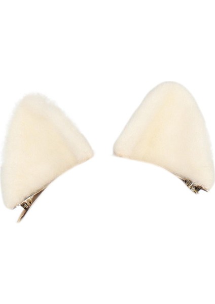 Peluş ve Kuyruk Seti Cadılar Bayramı Süslü Elbise Cosplay Kostüm Beyaz (Yurt Dışından)