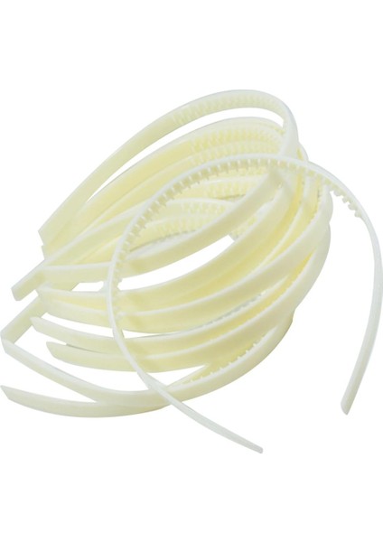 Dıy Headdress Craft ile 10x İnce Bant 10 mm Beyaz (Yurt Dışından)