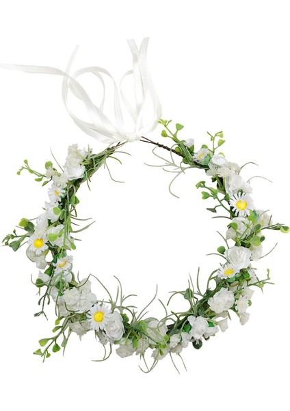 Boho Floral Çelenk Başlık Çiçek Kafa Kafası (Yurt Dışından)