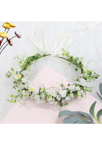 Boho Floral Çelenk Başlık Çiçek Kafa Kafası (Yurt Dışından) modelleri