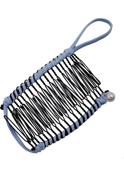 20 Diş Muz Klipsli Saç Mavisi İçin Vintage Saç (Yurt Dışından)