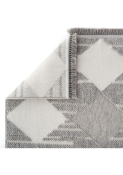 Vera 1458 Gri Yumuşak Dokulu Halı Kilim Salon Mutfak Koridor Kesme Yolluk Dokuma Makine Halısı