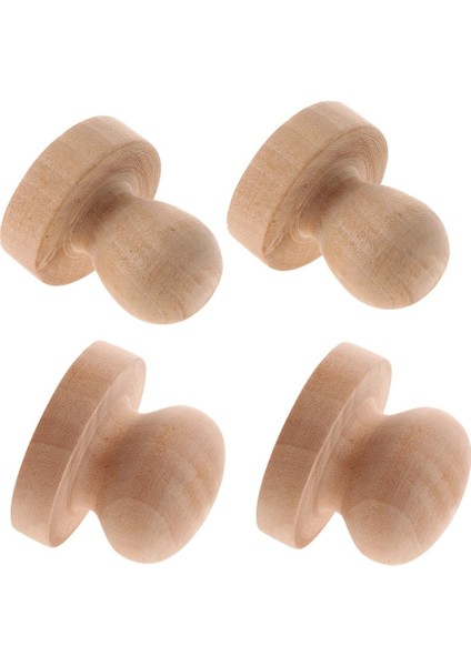 Ahşap Yuvarlak Mühür 50 mm Çap Tutamaçlı Blok Ağaç