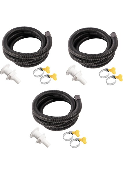 3x Tekneler Sides Pompası Hortum Montajı /4 Inç Çap 6.6 Ft 3 Set 0.75 Inç Çapında (Yurt Dışından)