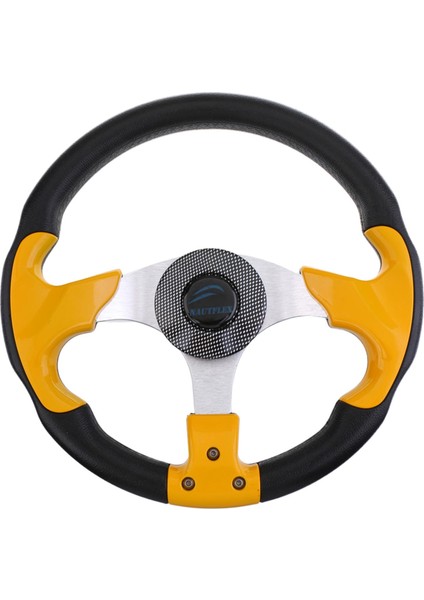 Evrensel 315MM 3 Konuşma 3/4 Inç Duba Tekne Direksiyon Deniz Yat 03SIYAH Sarı (Yurt Dışından)