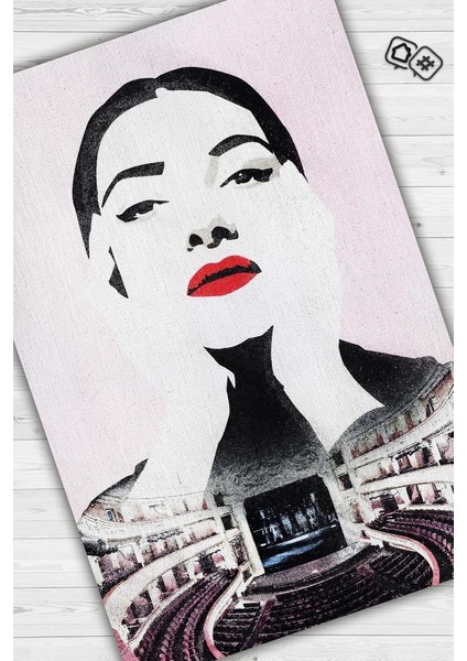 Callas Siyah Beyaz Halı Müzik Sever Halısı Art Müzik Modern Halı Müzisyene Hediyelik Halı fiyatları