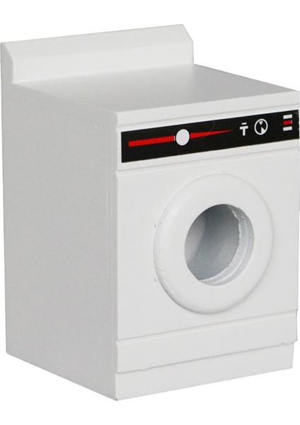 12. Bebek Ev Ahşap Çamaşır Makinesi Yıkayıcı Mobilya Seti Dekorasyon Oyuncakları (Yurt Dışından)