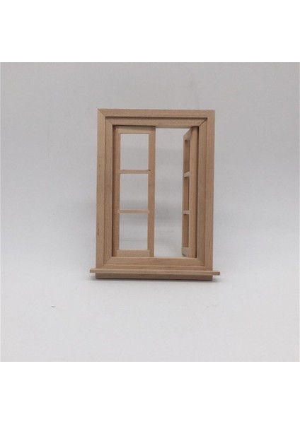 1/12 Dollhouse İçin Boyasız Ahşap 6 Tra Pencere ve Cam Sayfası (Yurt Dışından)