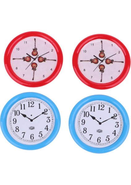 4pcs 1:12 Bebek Ev Minyatür Mobilya Reçine Saatleri Dekorasyon Mavi (Yurt Dışından) fiyatları