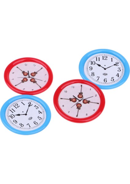 4pcs 1:12 Bebek Ev Minyatür Mobilya Reçine Saatleri Dekorasyon Mavi (Yurt Dışından) modelleri