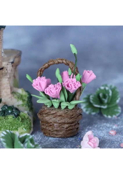 1/12 Ölçekli Dollhouse Minyatürleri Çiçek Sepeti Noel Hediye Dekoru (Yurt Dışından) modelleri