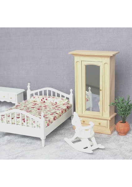 1:12 Dollhouse Mobilya Dolap Kitaplık Fotoğraf Talepleri Yatak Odası Dekoru (Yurt Dışından) indirimleri