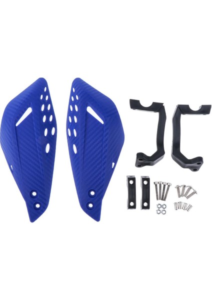 Motosiklet El Koruması 22 mm 7/8 "gidon Rüzgar Deflektör Koruyucuları Mavi (Yurt Dışından)