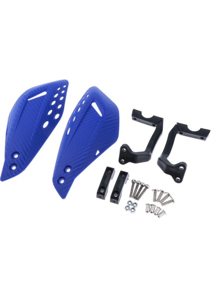 Motosiklet El Koruması 22 mm 7/8 "gidon Rüzgar Deflektör Koruyucuları Mavi (Yurt Dışından) fiyatları