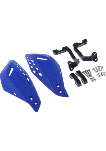 Motosiklet El Koruması 22 mm 7/8 "gidon Rüzgar Deflektör Koruyucuları Mavi (Yurt Dışından) indirimleri