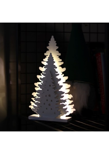 LED Işıklı Üçlü Çam Yılbaşı Dekoru