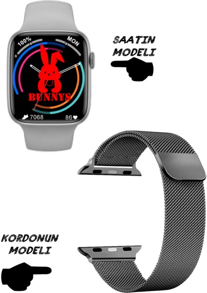 Akıllı Saat Wacht 8 Pro Nfc Özellikli Bt Konuşma Özellikli Akıllı Saat Wacht 8 Pro Demir Kordon