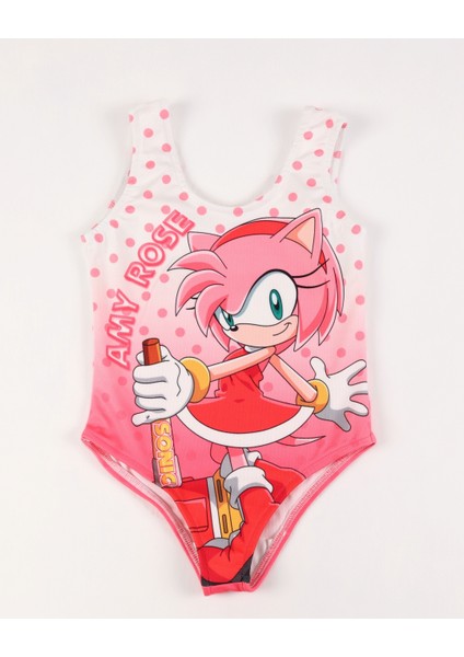 Kız Çocuk Mayo Amy Rose Dijital Baskılı Deniz Havuz Mayosu