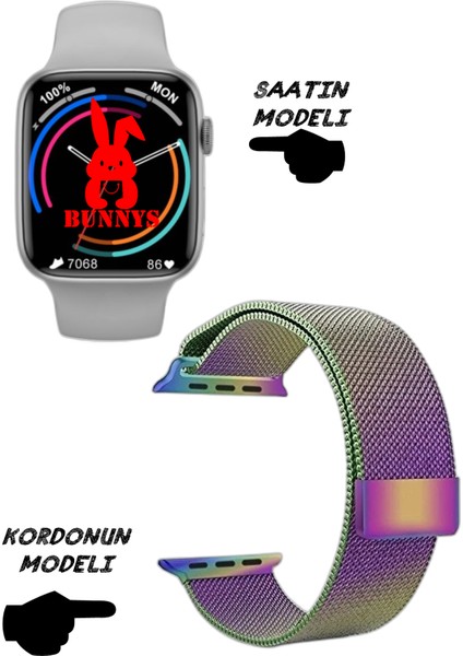 Akıllı Saat Wacht 8 Pro Nfc Özellikli Bt Konuşma Özellikli Akıllı Saat Wacht 8 Pro Demir Kordon