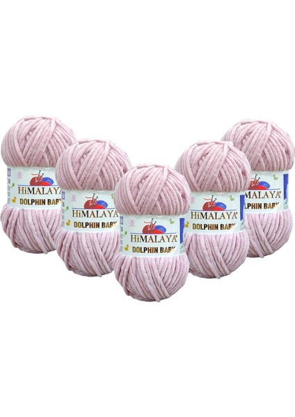 Himalaya Dolphin Baby Kadife Ip 5'li Paket - 80349 Pudra - 100 Gr. 120 Mt.
