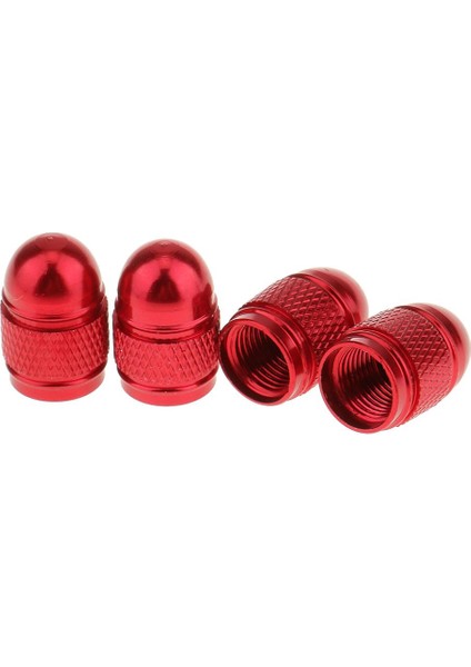 4pcs Alüminyum Alaşım Tarzı Jant Valfi/tekerlek Hava Portu Kapağı Kırmızı (Yurt Dışından)