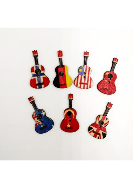 2X100 Parçalı Karışık Ahşap Gitar Düğmesi Vintage Boyama Dikiş 2 Adet (Yurt Dışından) indirimleri
