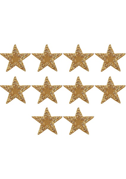 10X Rhinestone Yıldız Yamaları Aplike Onarım Dikiş Aksesuarları Altın (Yurt Dışından)