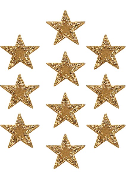 10X Rhinestone Yıldız Yamaları Aplike Onarım Dikiş Aksesuarları Altın (Yurt Dışından) indirimleri
