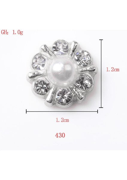 10PCS Küçük Rhinestone Metal Alaşım Düz Boğukları Yuvarlak 12MM (Yurt Dışından) indirimleri