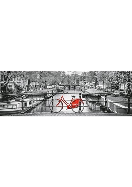 39440 Collection Panorama Puzzle, Yetişkinler ve Çocuklar Için Amsterdam Bicycle 1000 Pa