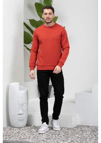Hitch Erkek Uzun Kol Bisiklet Yaka Sweatshirt