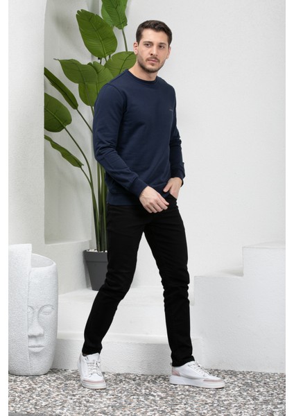 Hitch Erkek Uzun Kol Bisiklet Yaka Sweatshirt