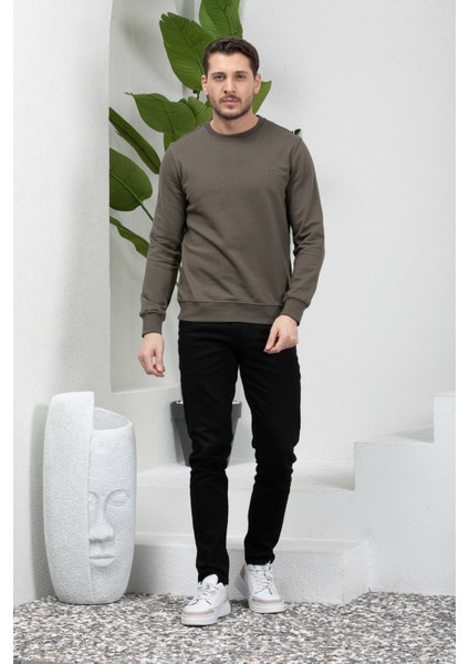 Hitch Erkek Uzun Kol Bisiklet Yaka Sweatshirt