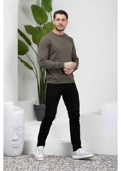 Hitch Erkek Uzun Kol Bisiklet Yaka Sweatshirt