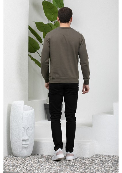 Hitch Erkek Uzun Kol Bisiklet Yaka Sweatshirt