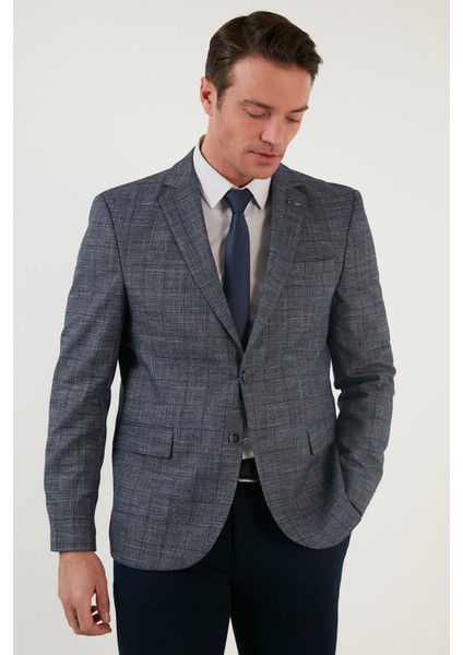 Regular Fit 6 Drop Tek Yırtmaçlı Blazer Ceket Erkek Ceket 216TAZİRO