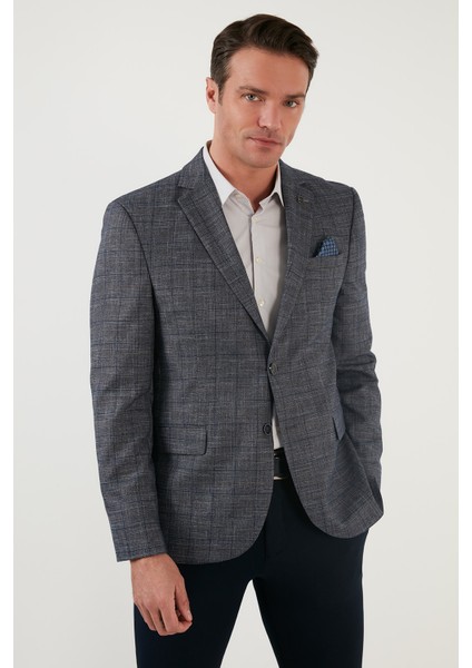 Regular Fit 6 Drop Tek Yırtmaçlı Blazer Ceket Erkek Ceket 216TAZİRO