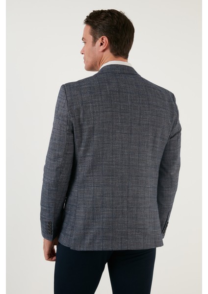 Regular Fit 6 Drop Tek Yırtmaçlı Blazer Ceket Erkek Ceket 216TAZİRO
