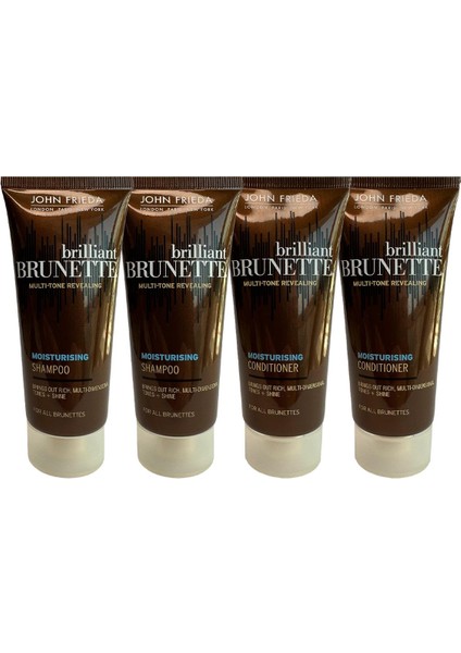 John Frieda Brilliant Brunette Multi-Tone Revealing Moisturising Saç Kremi +Şampuan X4