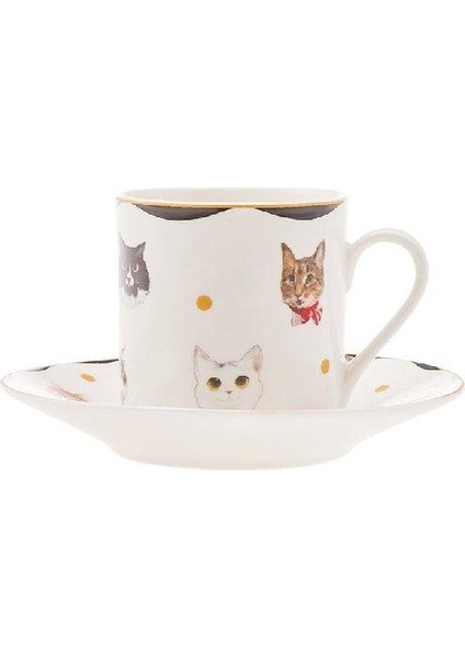 Gato 6 Kişilik Kahve Fincan Takımı 80 Ml